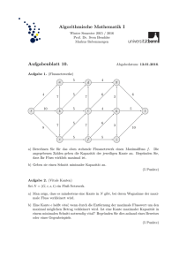 Algorithmische Mathematik I Aufgabenblatt 10.