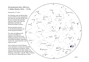 Sternenhimmel über AIDAvita 2. Hälfte Oktober 2016