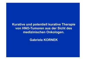 Kurative und potentiell kurative Therapie von HNO