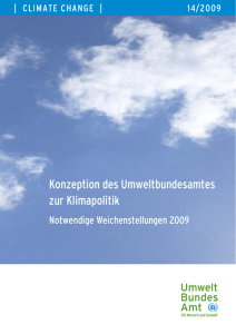 Climate Change 14 / 2009: Konzeption des Umweltbundesamtes