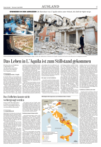 Das Leben in L`Aquila ist zum Stillstand gekommen