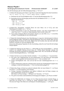 Physik I Klausur 200607