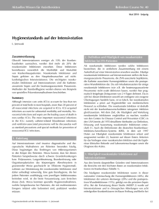 Hygienestandards auf der Intensivstation