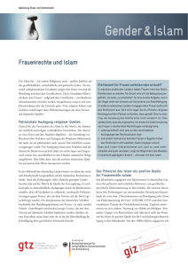 Frauenrechte und Islam - Gender in German Development
