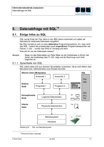 5. Datenabfrage mit SQL