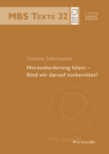 Herausforderung Islam - Sind wir darauf