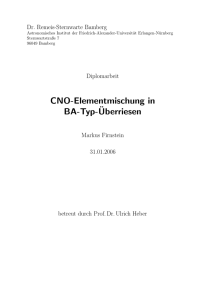 CNO-Elementmischung in BA-Typ-¨Uberriesen