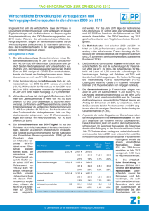 Wirtschaftslage in den Jahren 2009 bis 2011 - Zi - Praxis