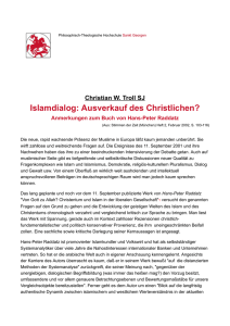 Islamdialog: Ausverkauf des Christlichen?