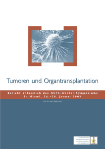 Tumoren und Organtransplantation - Dialyse