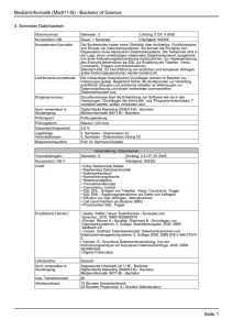 Seite 1 Medizininformatik (MedI11-B) - Bachelor of