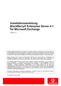 1 Systemvoraussetzungen BlackBerry Enterprise Server (BES)