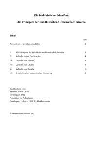 den dharma ehren und sich auf ihn stützen - Triratna