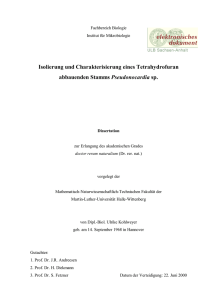 Isolierung und Charakterisierung eines Tetrahydrofuran