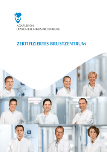Broschüre Brustzentrum - Agaplesion Diakonieklinikum Rotenburg