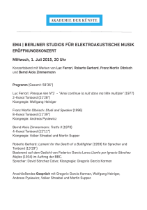 EM4 | BERLINER STUDIOS FÜR ELEKTROAKUSTISCHE MUSIK