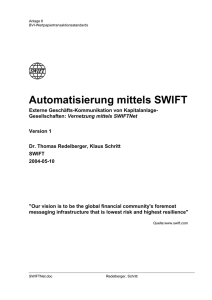 Automatisierung mittels SWIFT