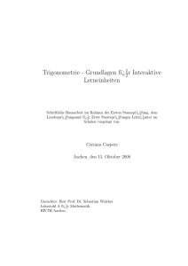 r Interaktive Lerneinheiten - Lehrstuhl A für Mathematik