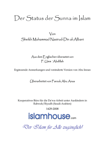 Der Status der Sunna im Islam , Sheikh Muhammad Nasirud