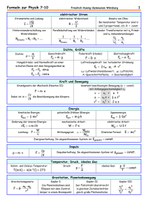 Formeln zur Physik 7–10 1 - Friedrich-Koenig