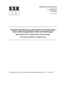 Vergleichende Bewertung der Evidenz von Krebsrisiken durch