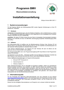 Programm BMV Installationsanleitung