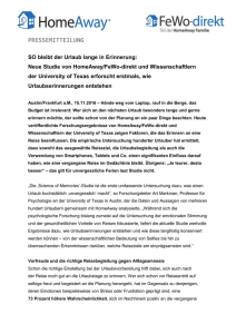 PRESSEMITTEILUNG - FeWo