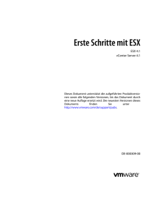 Erste Schritte mit ESX