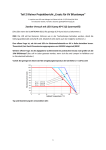 Teil 2 Kleiner Projektbericht „Ersatz für 6V Biluxlampe“