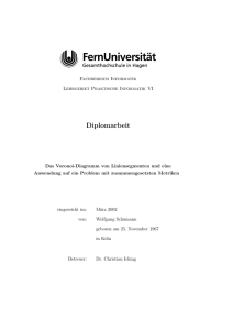 Das Voronoi-Diagramm von Liniensegmenten und eine Anwendung