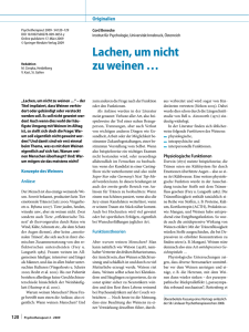 Lachen, um nicht zu weinen … - Zentrum für psychische Gesundheit