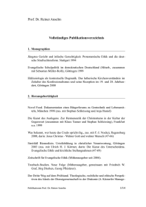 Vollständige Publikationsliste