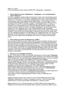 Stand 13.11.2016 FAQ Hochpathogene Aviäre Influenza H5N8