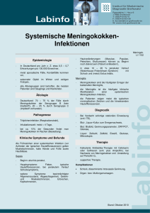 Systemische Meningokokken- Infektionen - IMD