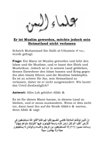 Er ist Muslim geworden, möchte jedoch sein Heimatland nicht