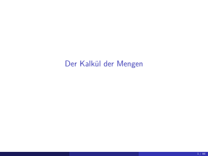 Der Kalkül der Mengen