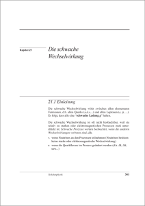 Die schwache Wechselwirkung