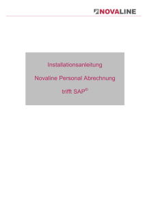Installationsanleitung Novaline Personal Abrechnung trifft SAP