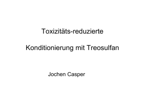 Toxizitäts-reduzierte Konditionierung mit Treosulfan - KMT-AG