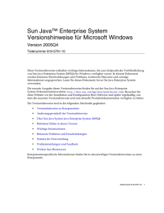 Sun Java™ Enterprise System Versionshinweise für Microsoft