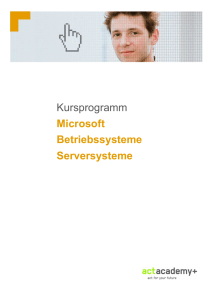 Kursprogramm Microsoft Betriebssysteme Serversysteme