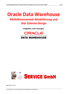 Oracle Data Warehouse Multidimensionale Modellierung und Star