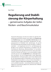 Regulierung und Stabilisierung der Körperhaltung