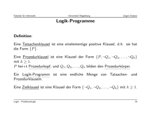 Logik-Programme - Universität Magdeburg