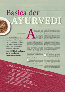 Basics der ayurvedischen Ernährung