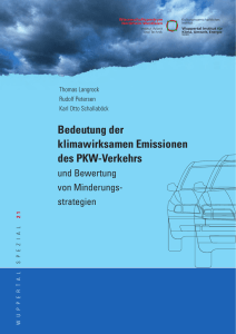 Bedeutung der klimawirksamen Emissionen des PKW