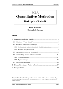 Quantitative Methoden - Schmidt