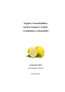 Negative Umwelteinflüsse auf den Vitamin C