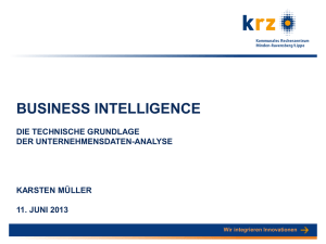 Vortrag »Business Intelligence