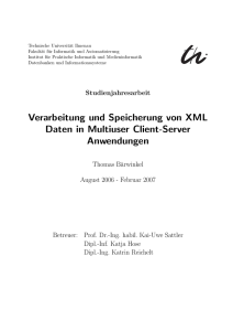 Verarbeitung und Speicherung von XML Daten in